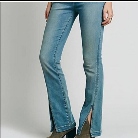 Free People Denim - Free People Side Zip Open Slit Ankle Jean's